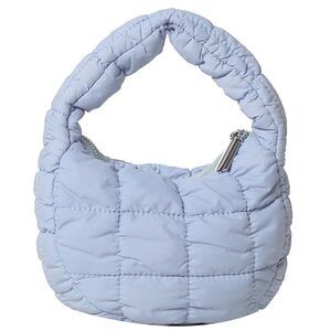 1802 Mini Puffy Quilted Handbag Soft Puffer Tote Bag Cute Wrist Bubble Bag